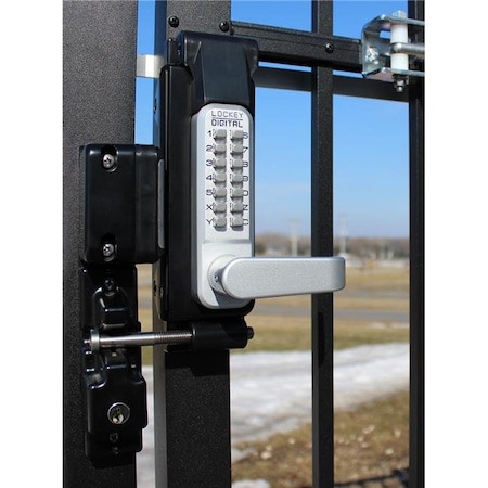 Lockey Usa Lockey USA GL2-DC SC-MG Satin Chrome & Marine Grade Double Combinaton Surface Mount Gate Lock GL2-DC SC/MG
